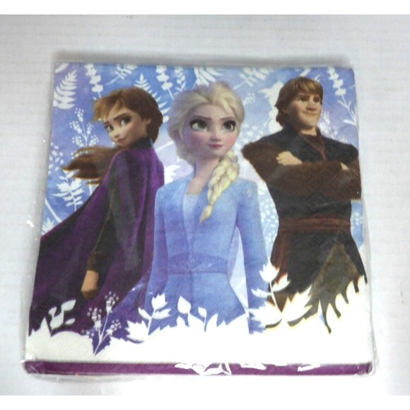 Frozen II 2 Birthday Party Pack Lot Plates Candle Craft Kit Napkins Tablecloth - Picture 4 of 11